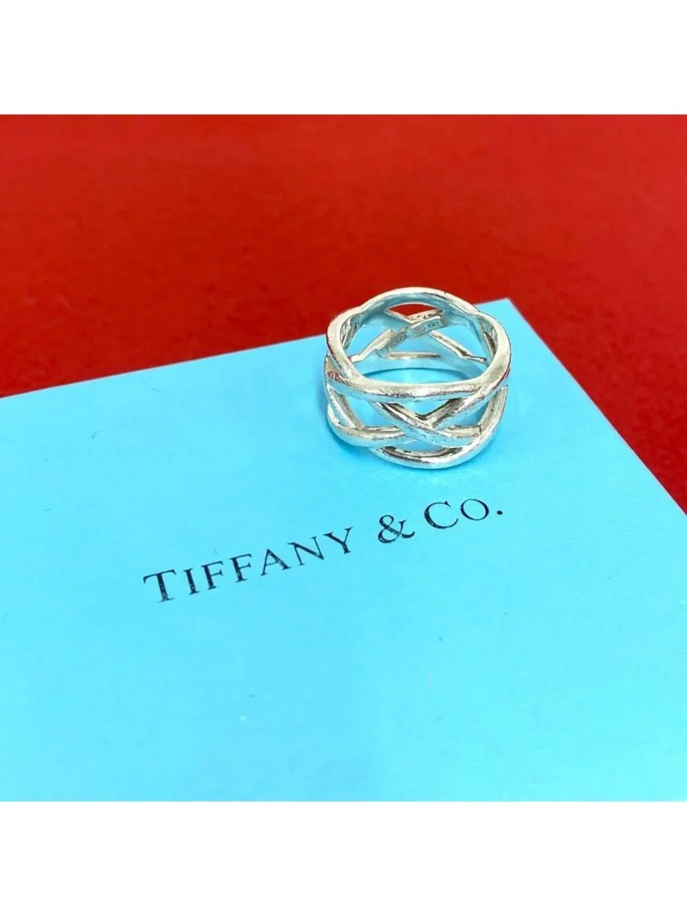 Tiffany & Co Vintage Keltech Knot Ring 925 Sterling Silver
